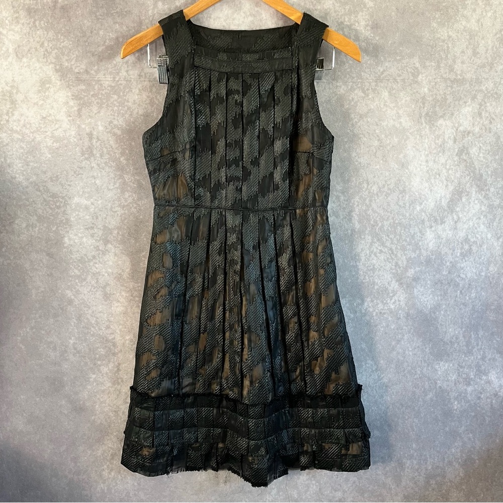 L.A.M.B Dress Womens 2 Black Midi A Line Sheath Cocktail Goth Grunge LAMB‎ 2007